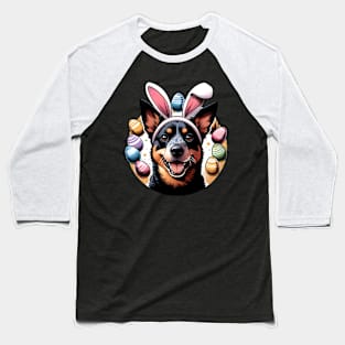 Lancashire Heeler's Joyful Easter with Bunny Ears Baseball T-Shirt